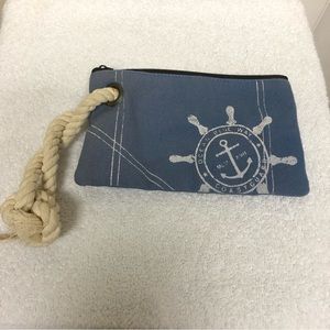 Nautical Wristlet / Change Purse / Cosmetics Bag